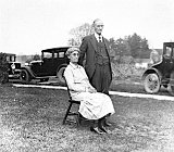 James and Theresa Rossiter-Dooly.  She was daughter of Mr. and Mrs. John and Catherine Rossiter, born Mar. 2, 1859. Her marriage to James Dooly took place in St. James' Catholic Church in Dayton on May 18, 1881. She died in 1932.  James Dooly was born August 4, 1854, on the old Dooly homestead farm, two miles east of the village. He was a son of Mr. and Mrs. Richard Dooly, who were numbered among the pioneer settlers of this vicinity. He died in 1930.